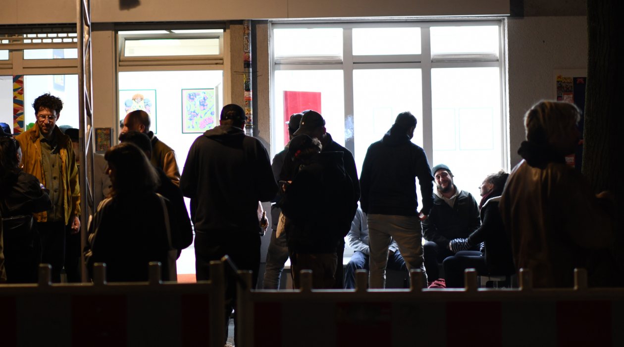 Visitors at Mauer Gallery Berlin