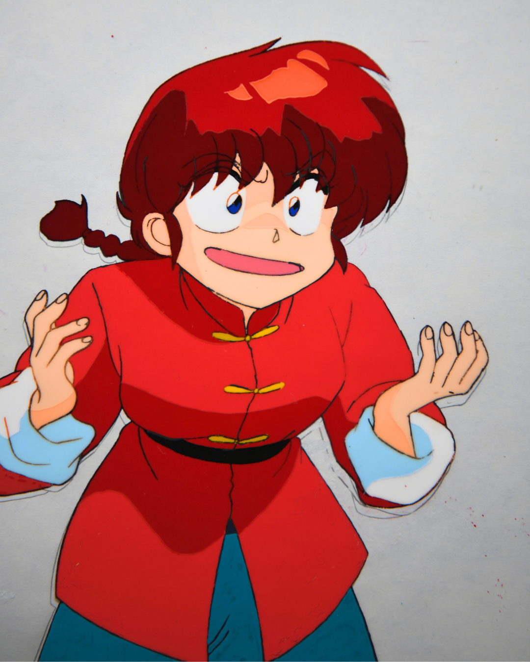 Original Ranma animation cel portrait from the Mauer Gallery collection