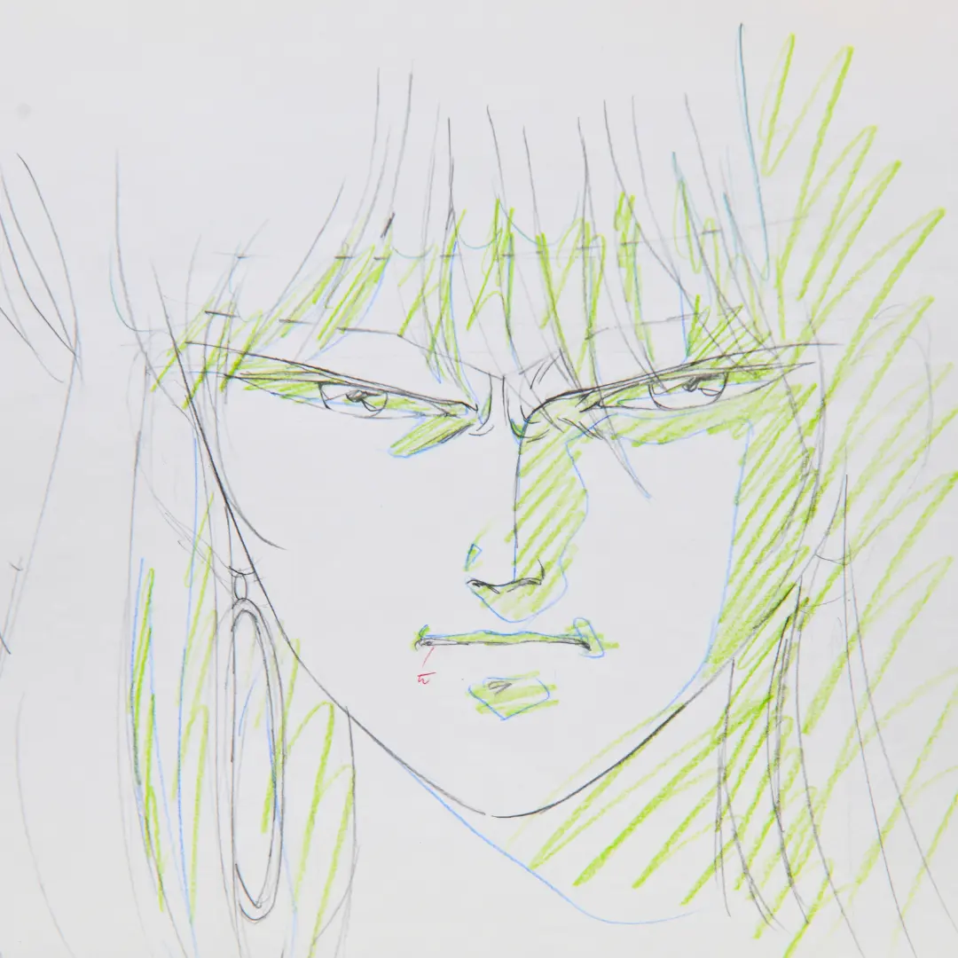 Original anime close up sketch from the Mauer collection