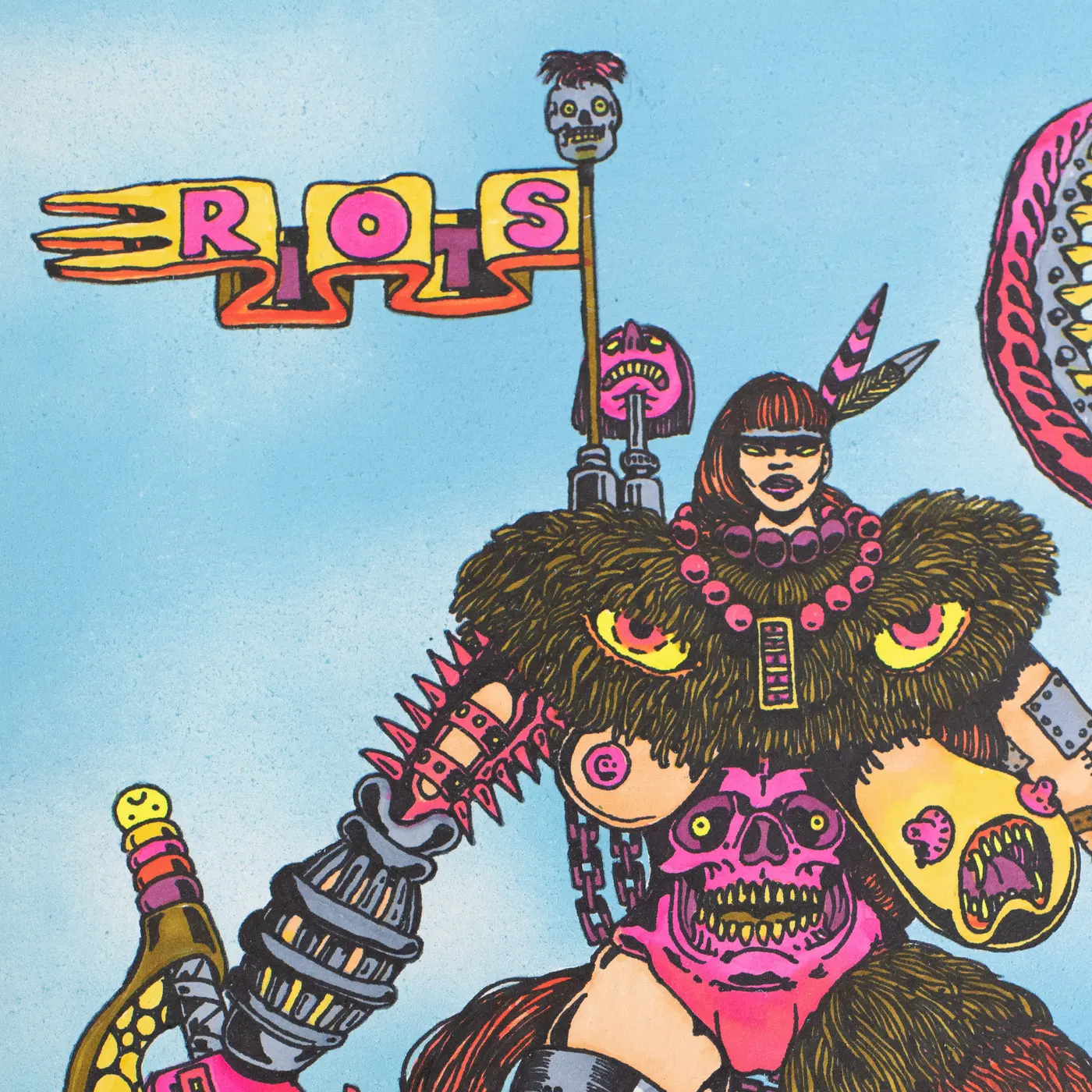 Detail of RIOT 1394 Warriors artwork
