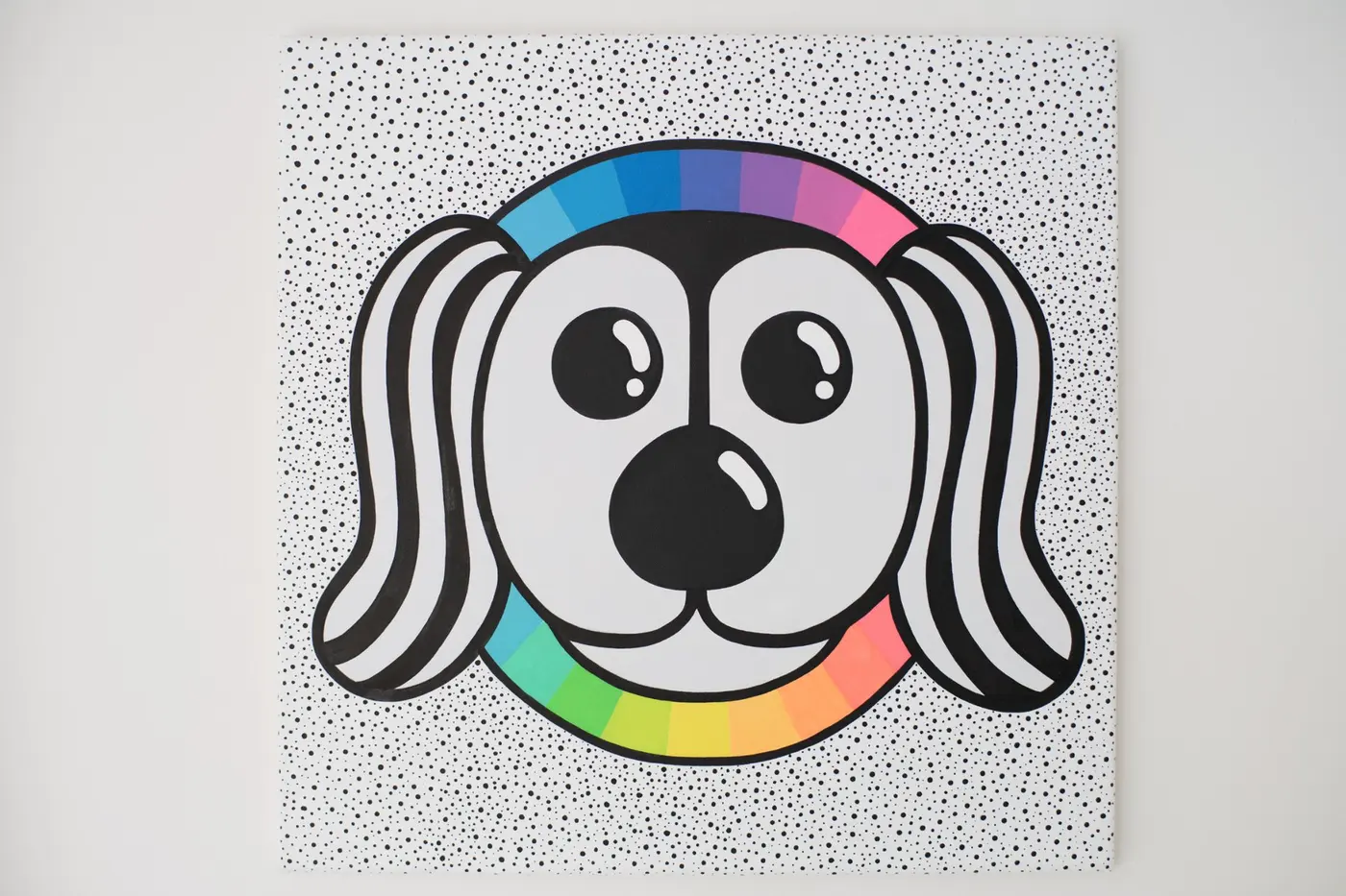 Dog character painting from the Milestone period