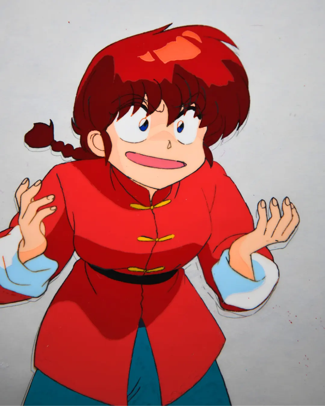 Original Ranma animation cel portrait from the Mauer Gallery collection